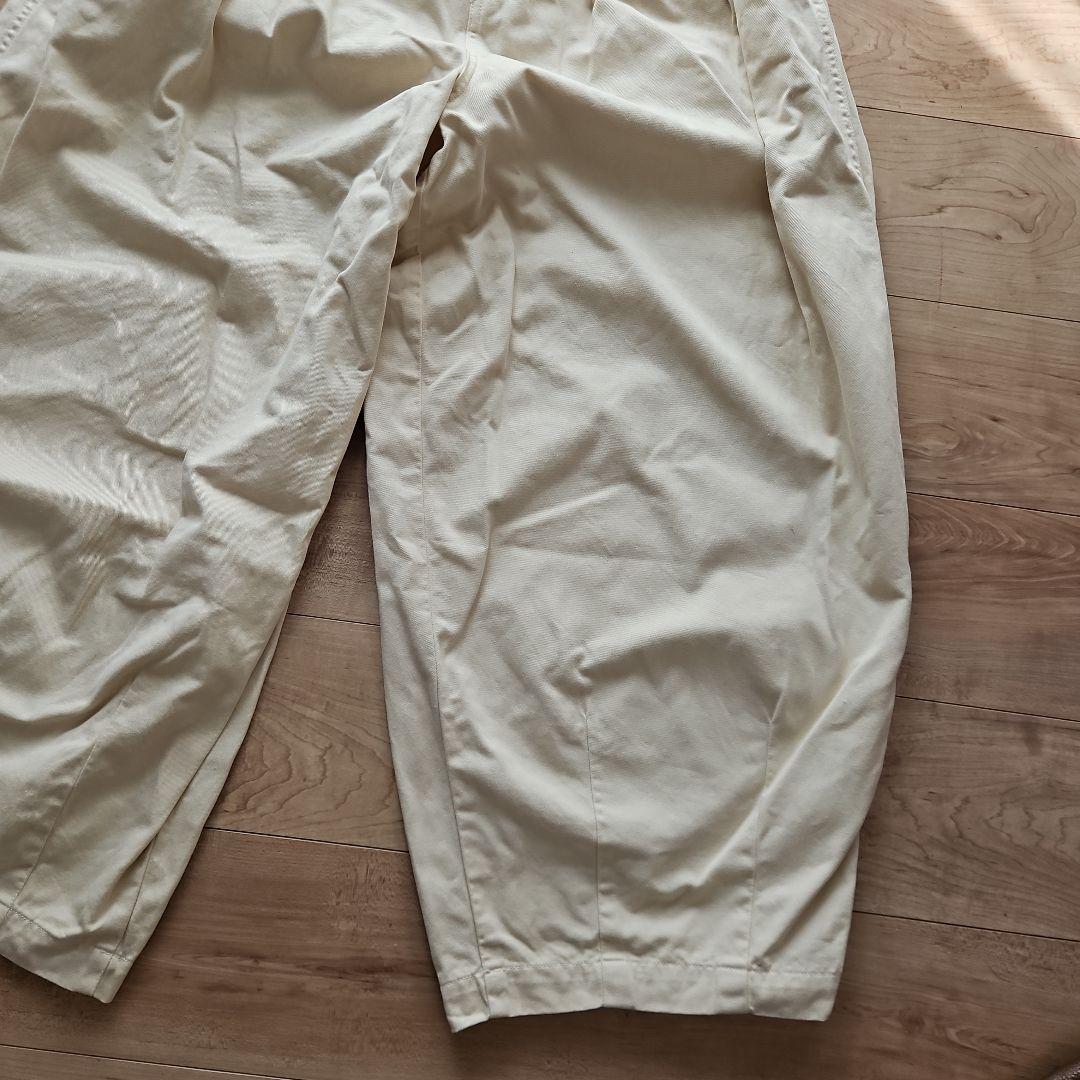 ☆HARVESTY☆アイボリーオフホワイトコットンサーカスパンツ☆美品２☆