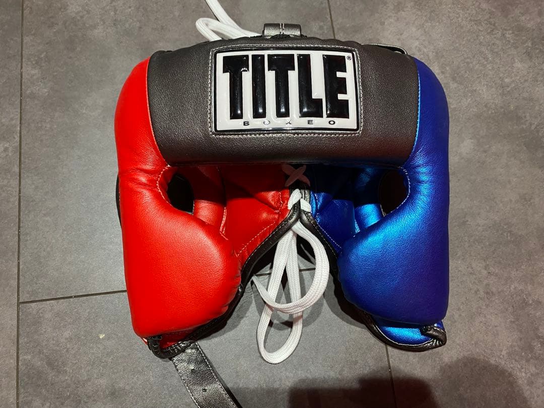 【あ】TITLE BOXEO　メタリックカラー　ツートン　ヘッドギア