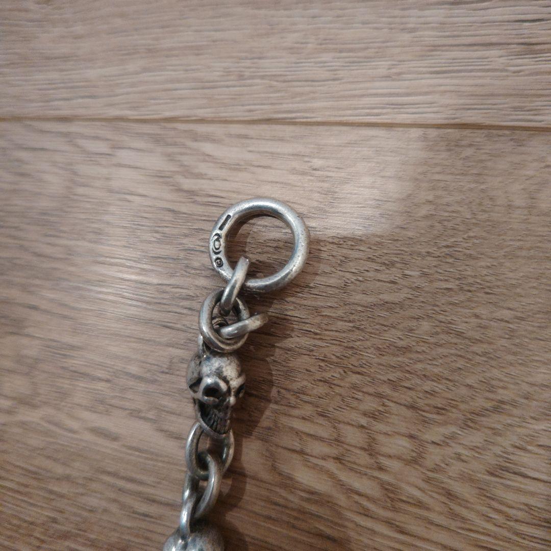 ガボールタイプ✨ SILVER925 スカル キーチェーン ウォレットハンガー