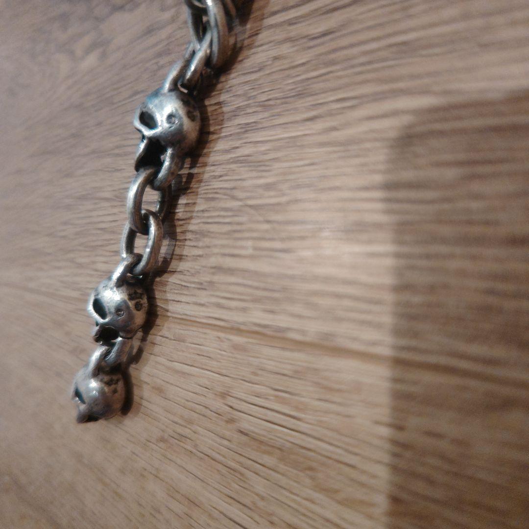 ガボールタイプ✨ SILVER925 スカル キーチェーン ウォレットハンガー