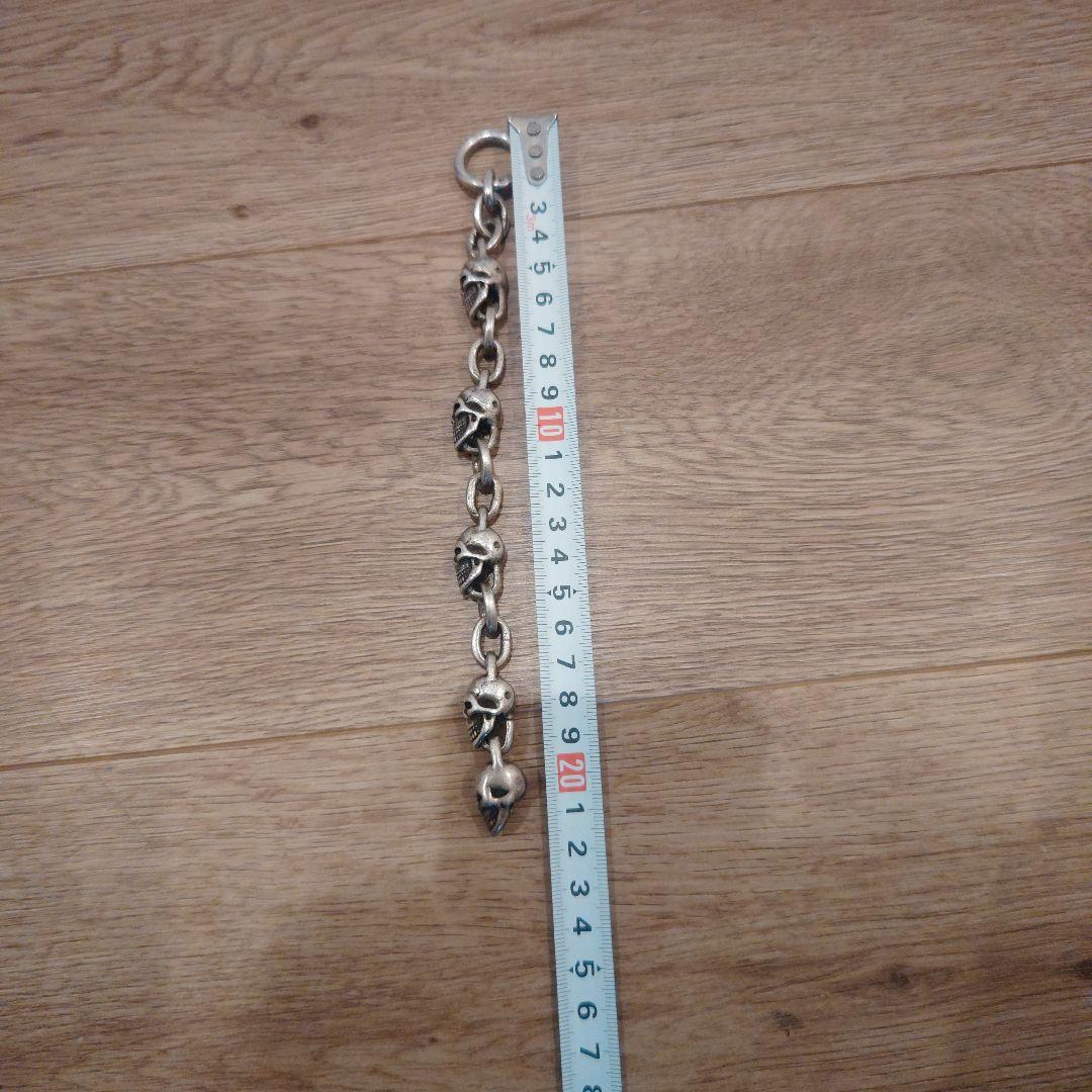 ガボールタイプ✨ SILVER925 スカル キーチェーン ウォレットハンガー