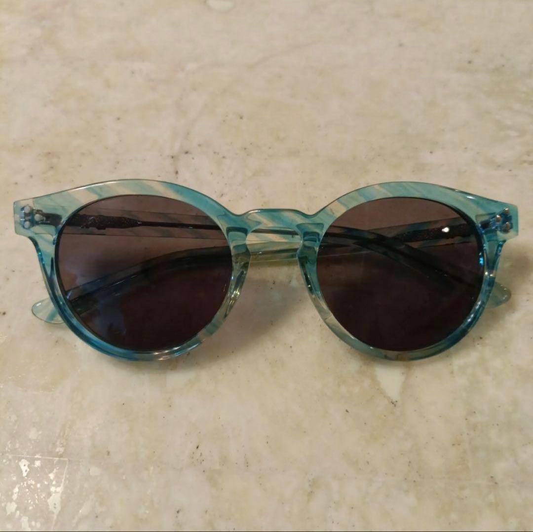 LEO ロンハーマンx金子眼鏡コラボ サングラスブルーソフトケース付き