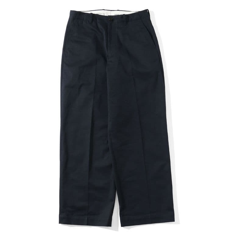 パンツ NO TUCK CHINO TROUSERS NAVY