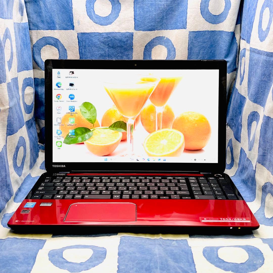 タッチパネル☆快適SSD☆i7☆貴重赤ノートPC♪ブルーレイ&カメラ！Win11