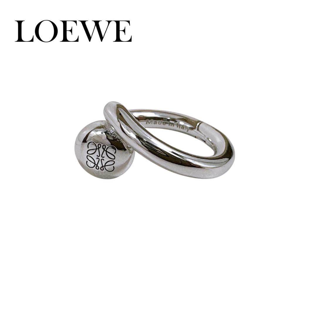 LOEWE ロエベ 現行品 アナグラム ペブル フープピアス ミニ 片耳