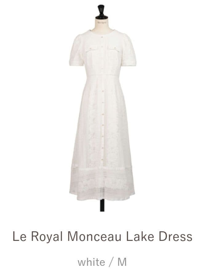 her lip to 2025SS レースワンピース 白 M 美品