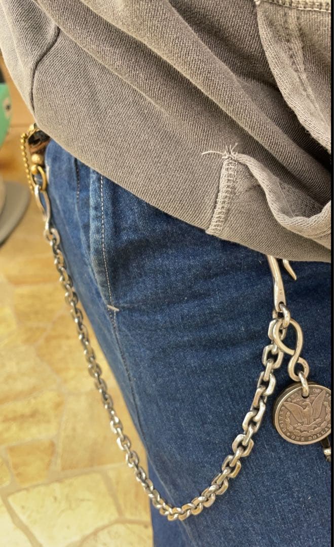 が*ー様 ワンメイク　シルバー925 ウォレットチェーン　レッドムーンアージェン