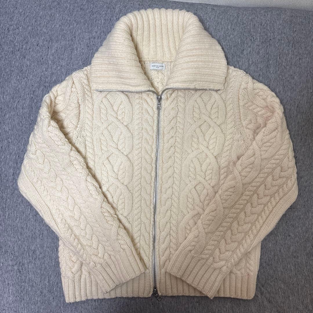 k*f様 DRIES VAN NOTEN アイボリー ドライバーズニット　Sサイ