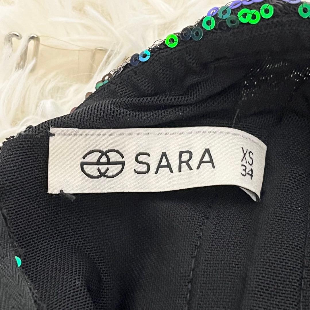 SARA イブニングドレス　ロング　スパンコール