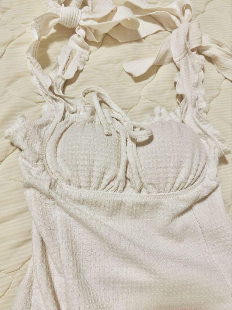 【新品】ショルダーリボンスウィムウェア