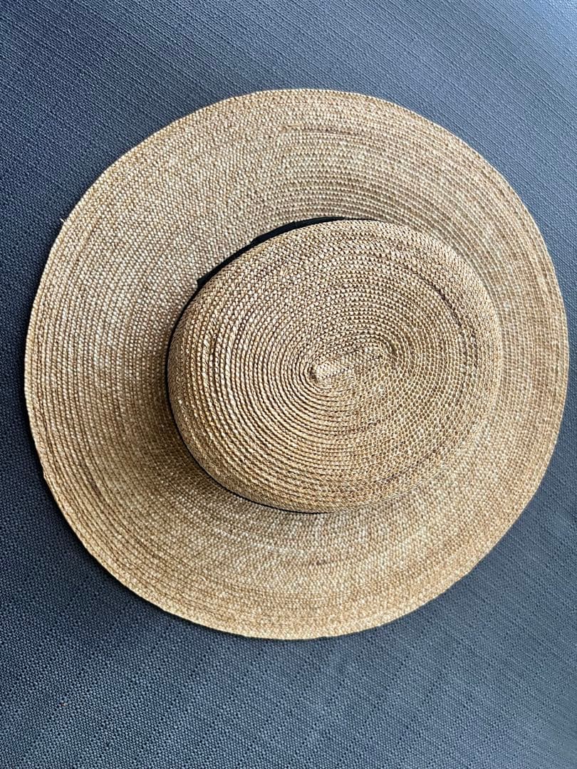 wicagrocery 麦わら帽子 ウィカグロサリー 太リボン