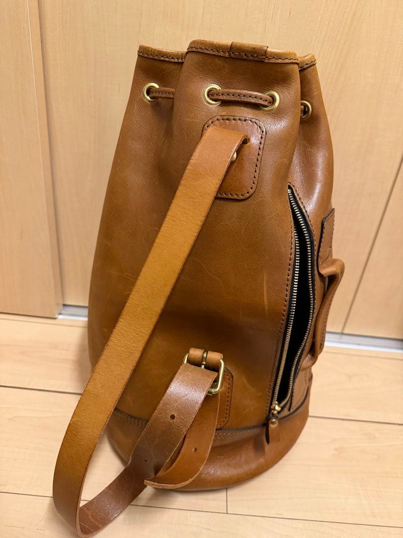 ヘルツ　ソフトレザーのボンサック　グリーン