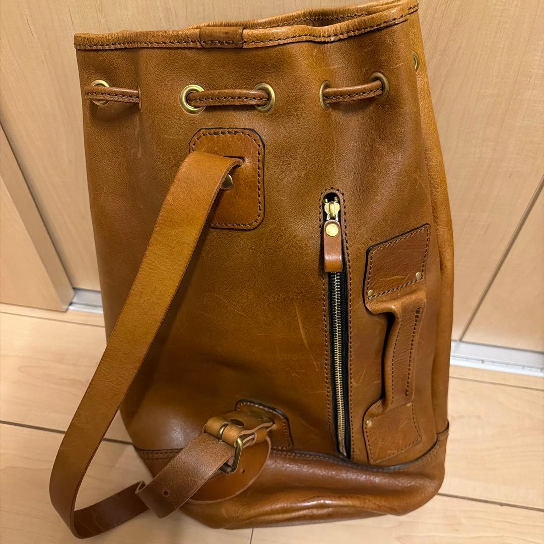 ヘルツ　ソフトレザーのボンサック　グリーン