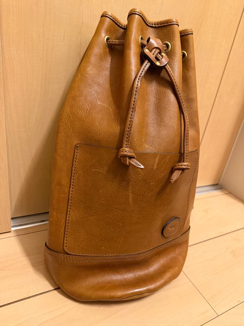 ヘルツ　ソフトレザーのボンサック　グリーン