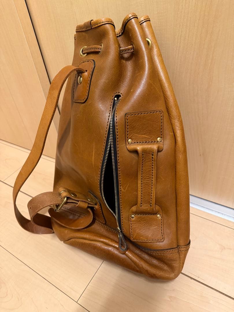 ヘルツ　ソフトレザーのボンサック　グリーン