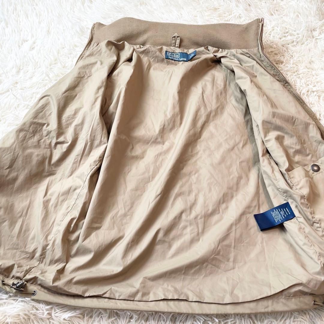 ポロラルフローレン ジップアップブルゾン ジャンパー ベージュ フード収納