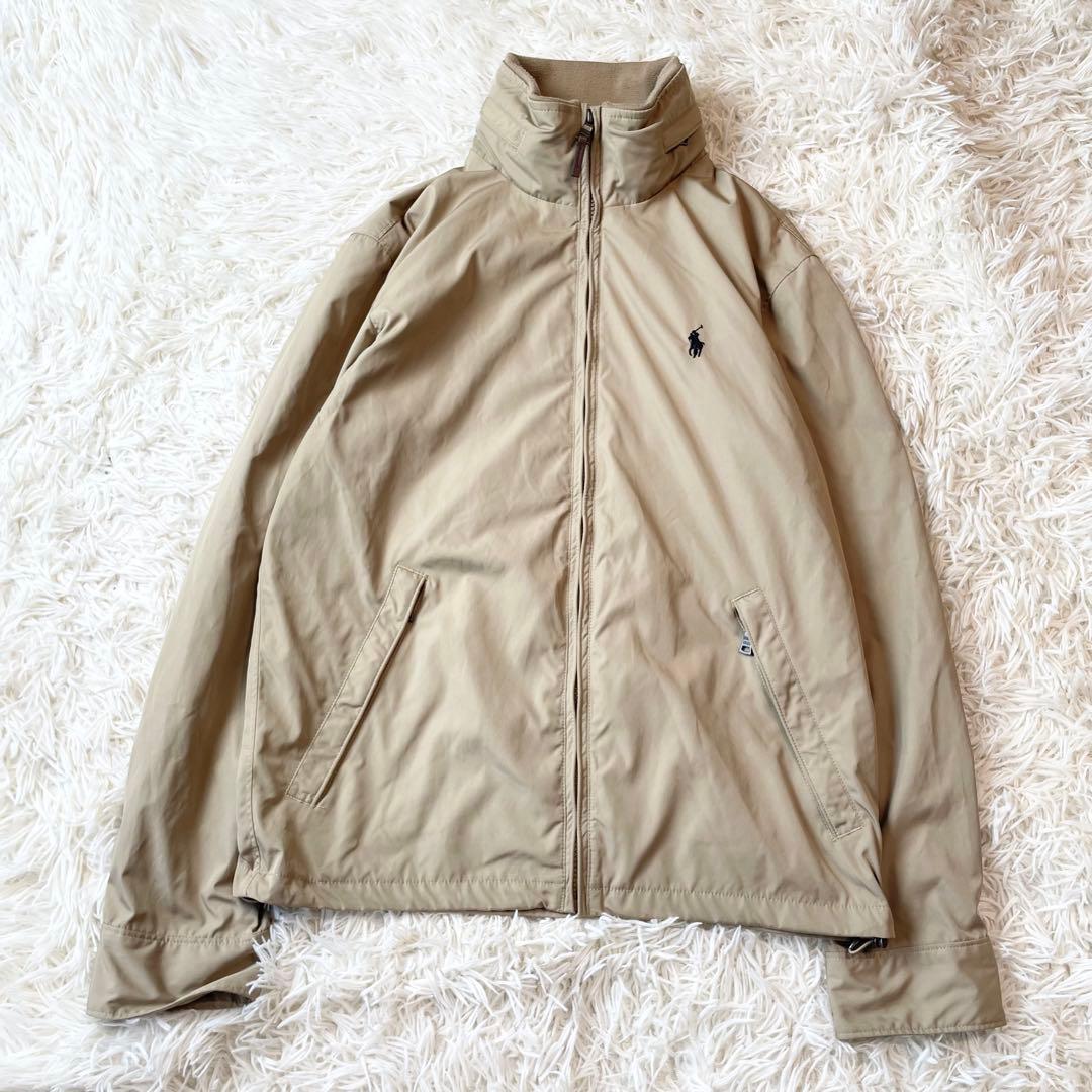ポロラルフローレン ジップアップブルゾン ジャンパー ベージュ フード収納