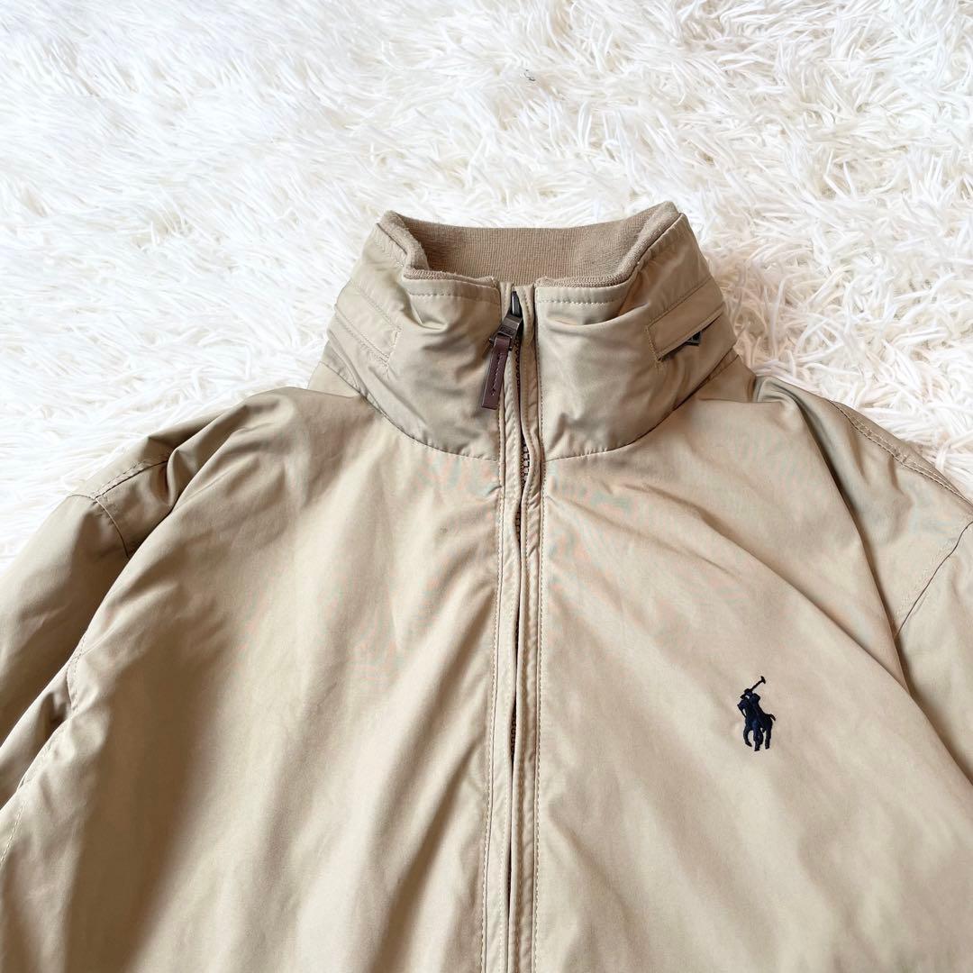 ポロラルフローレン ジップアップブルゾン ジャンパー ベージュ フード収納