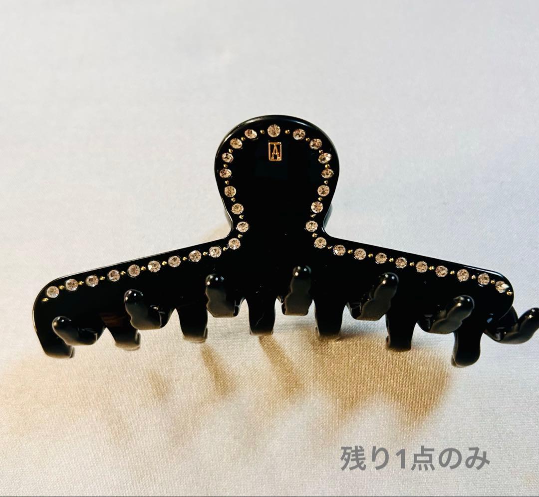 アレクサンドルドゥ パリ ヴァンドームコレクション 黒 Mクリップ ストーン付き
