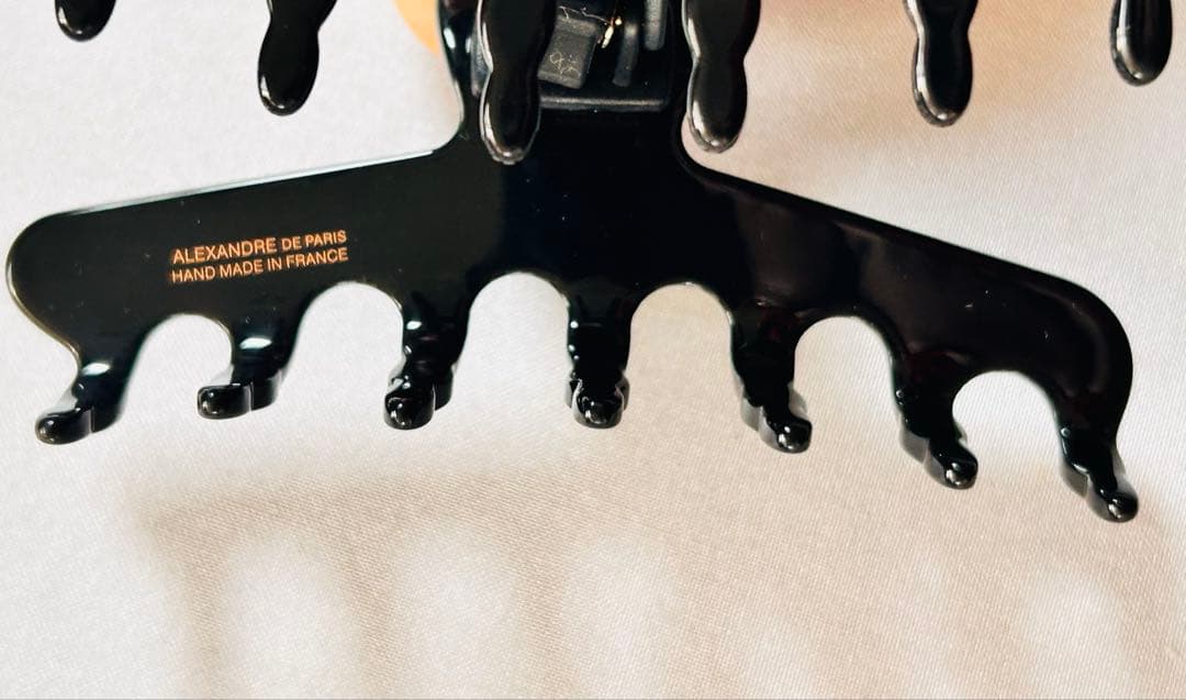 アレクサンドルドゥ パリ ヴァンドームコレクション 黒 Mクリップ ストーン付き