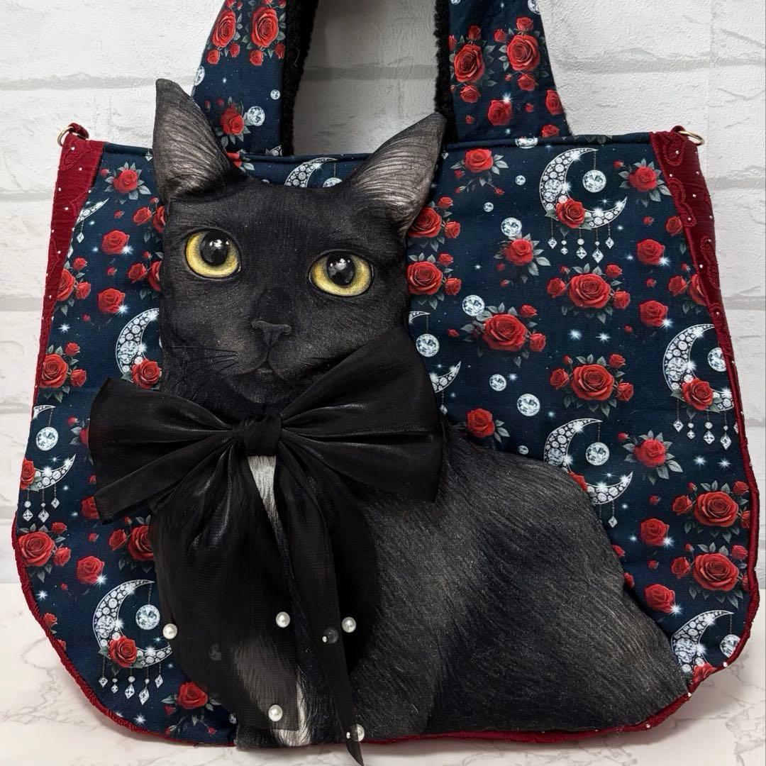 ゆ*ら様 コヤンイサムチョン♡BIG黒猫ちゃん♡BIGラウンドトートバッグ