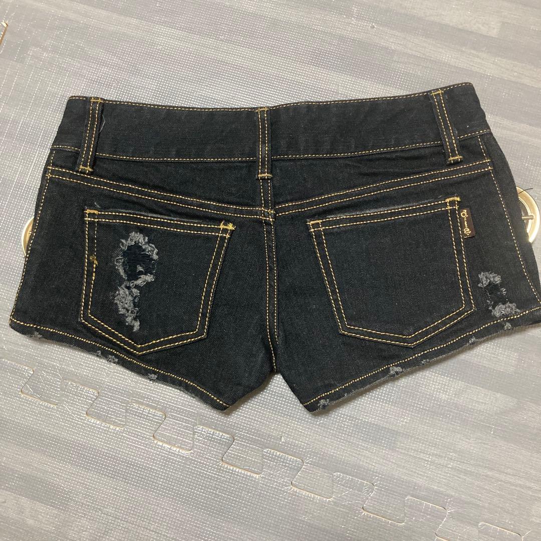 d.i.a ショートパンツ　ダメージ　ブラック　size24 平成ギャル