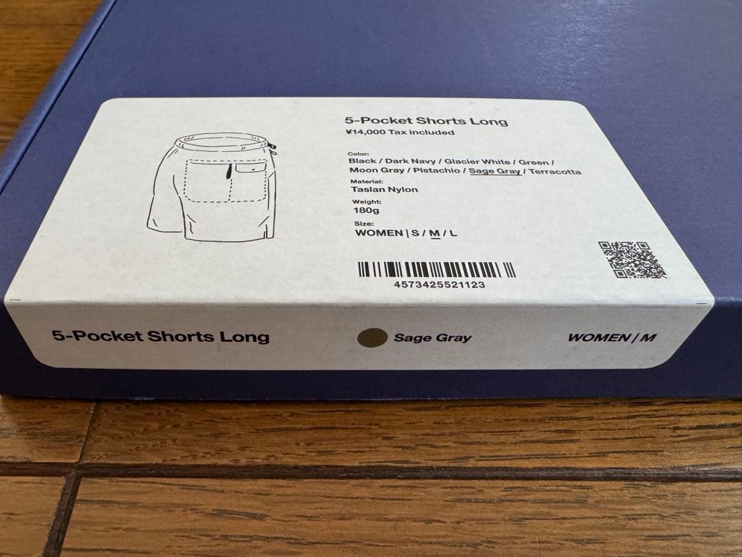 【新品未使用】山と道 5-Pocket Shorts Long WOMAN M