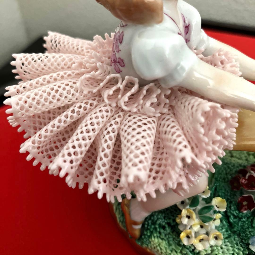 ジッツェンドルファ　陶器人形　シーソー姉妹