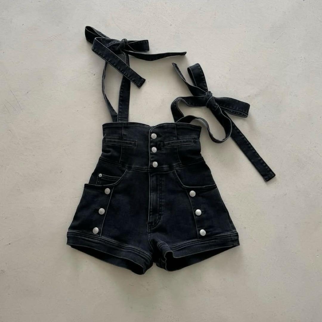 パンツ andmary Ribbon denim allinone