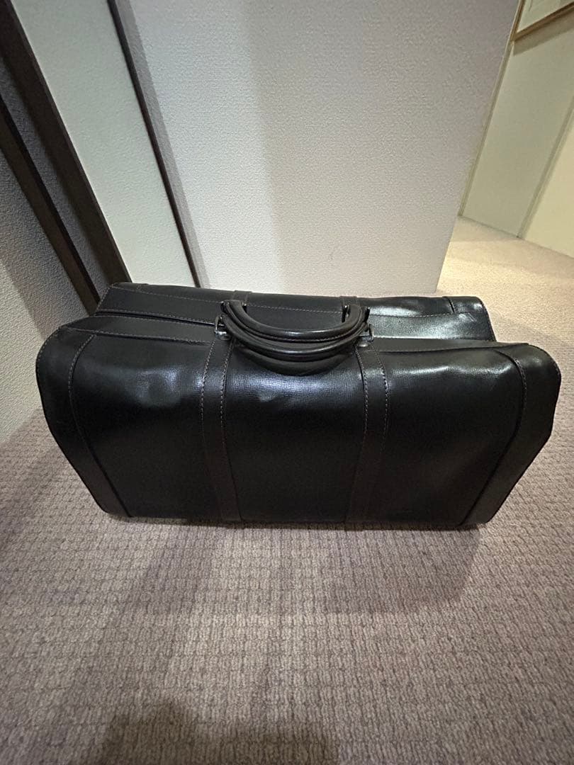 ダンヒル　レザー ボストンバッグ 黒