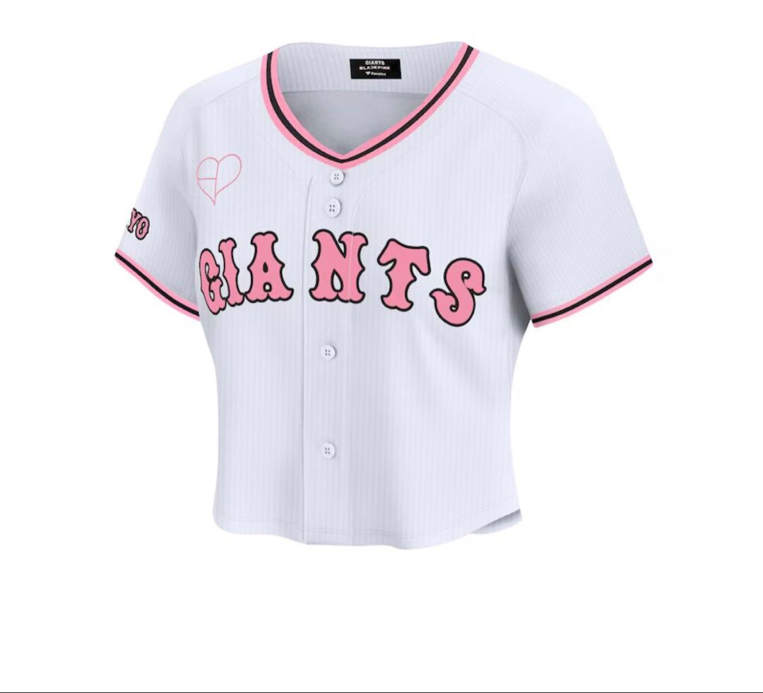 読売ジャイアンツ BLACKPINK ホワイト クロップド ユニホーム S