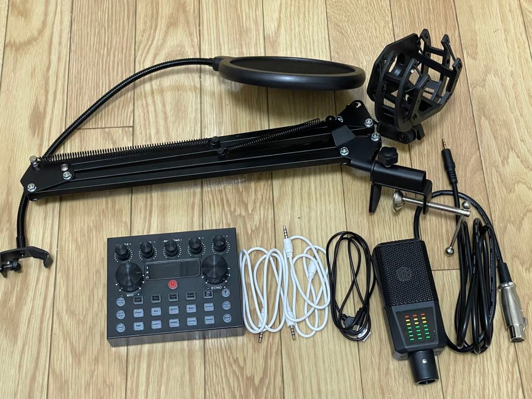 配信マイク&ミキサー&ライト７点セット