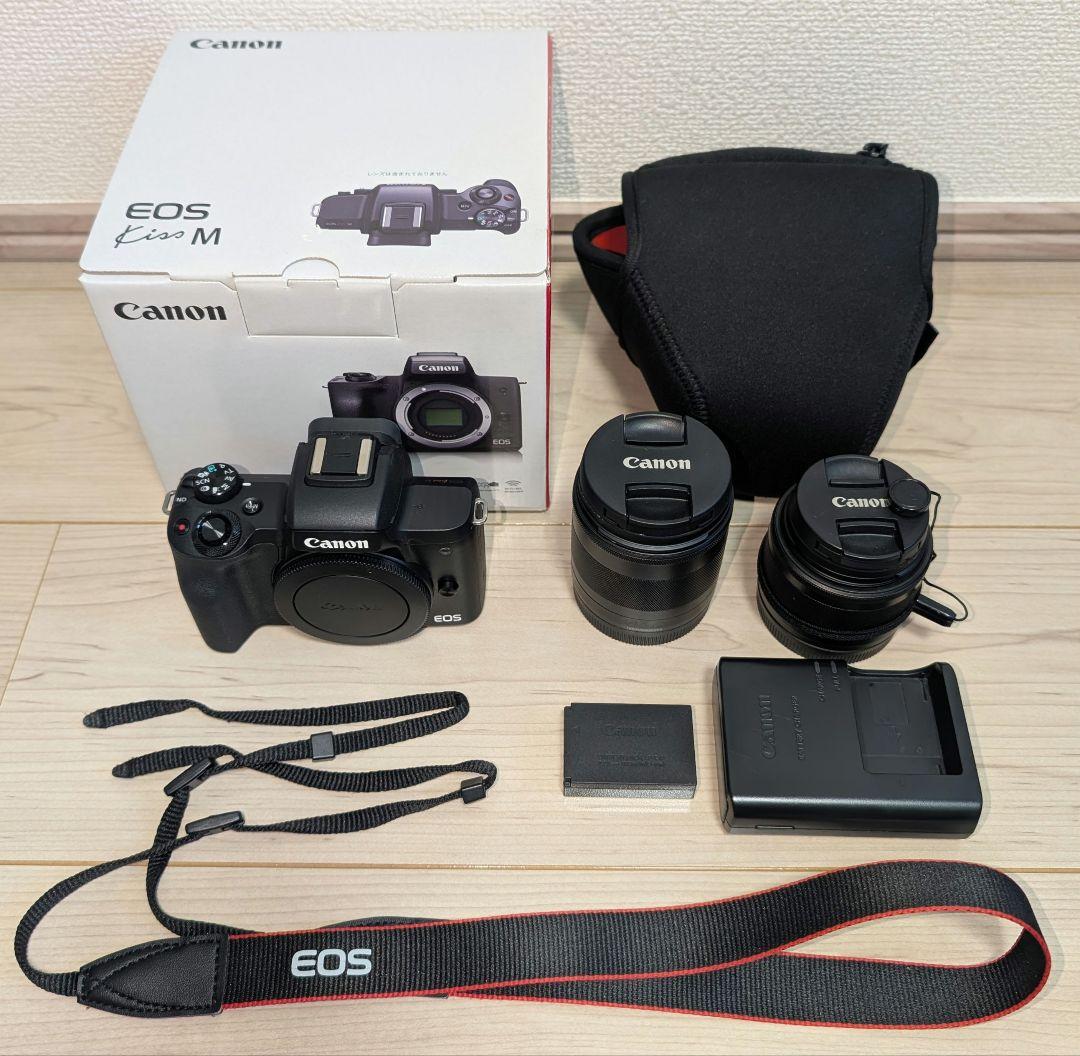 Canon EOS Kiss M レンズ2本＆SDカードセット 送料込み