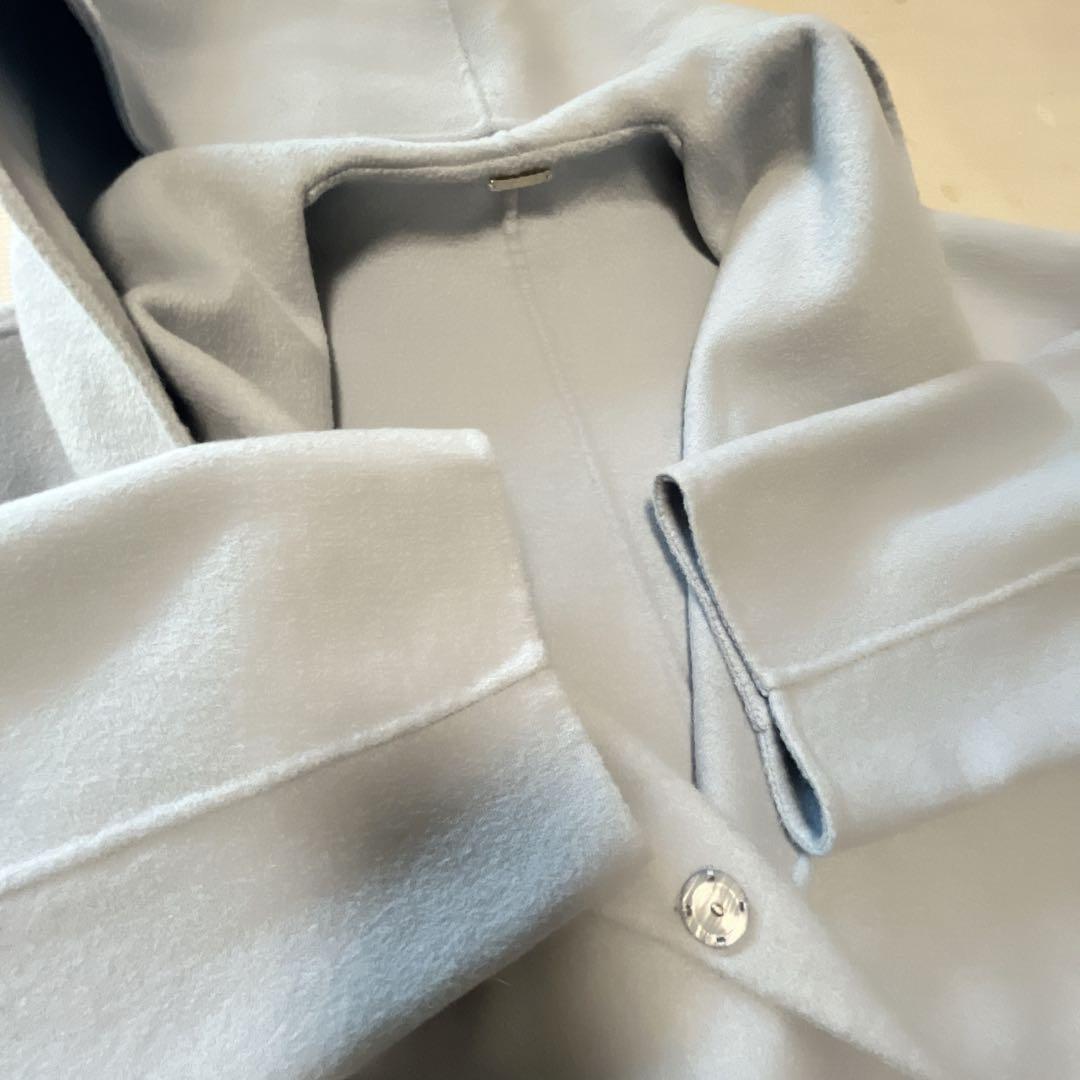 タグ付き　SNIDEL スナイデル フード　リバーショートコート　サックス　M