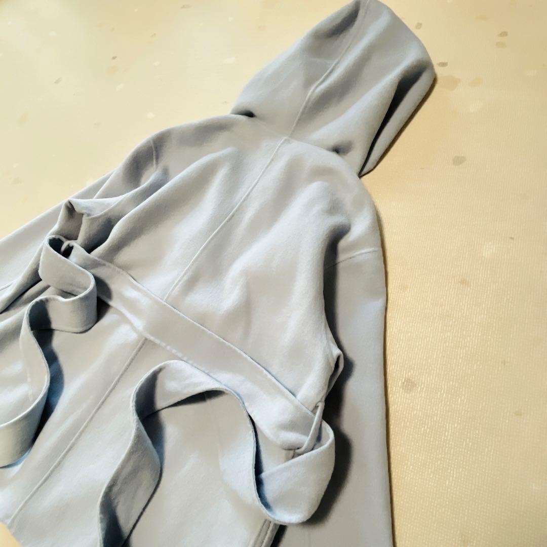 タグ付き　SNIDEL スナイデル フード　リバーショートコート　サックス　M