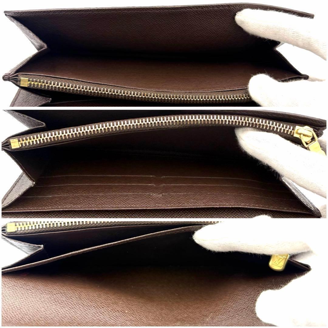 ルイヴィトン ダミエ ポルトフォイユサラ 二つ折り長財布 札入れ ブラウン 茶