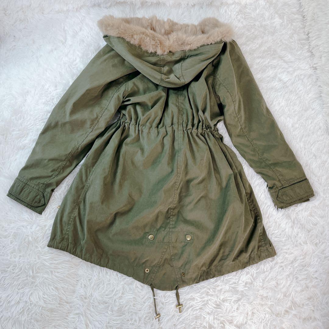 極美品 Boogie リアルファー ライナー付き モッズコート