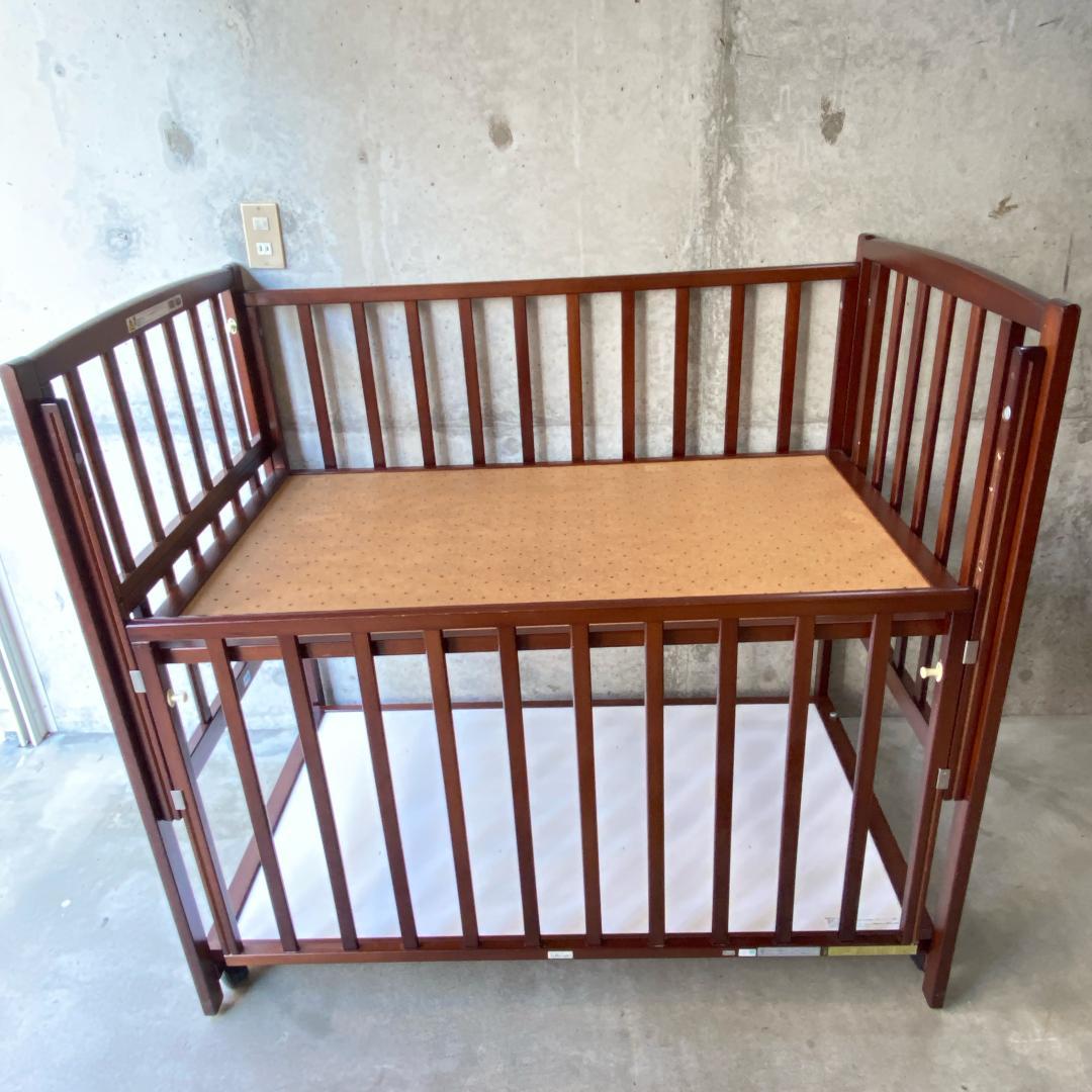 ヤマサキ　ツーオープン　ハイタイプ　レギュラーサイズ　高級ベビーベッド