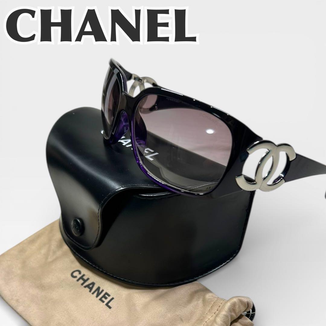 HANEL シャネル 大きめレンズ 小顔効果 サングラス パープル