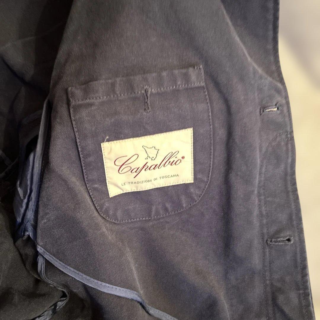 カパルビオ　テーラードジャケット ダークネイビー　ヴィンテージ