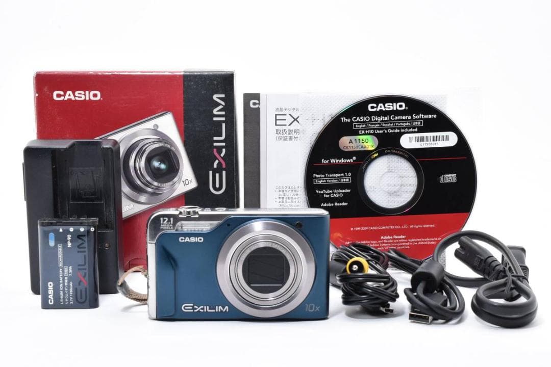 美品 カシオ　CASIO EXILIM EX-H10 ブルー ＃A355