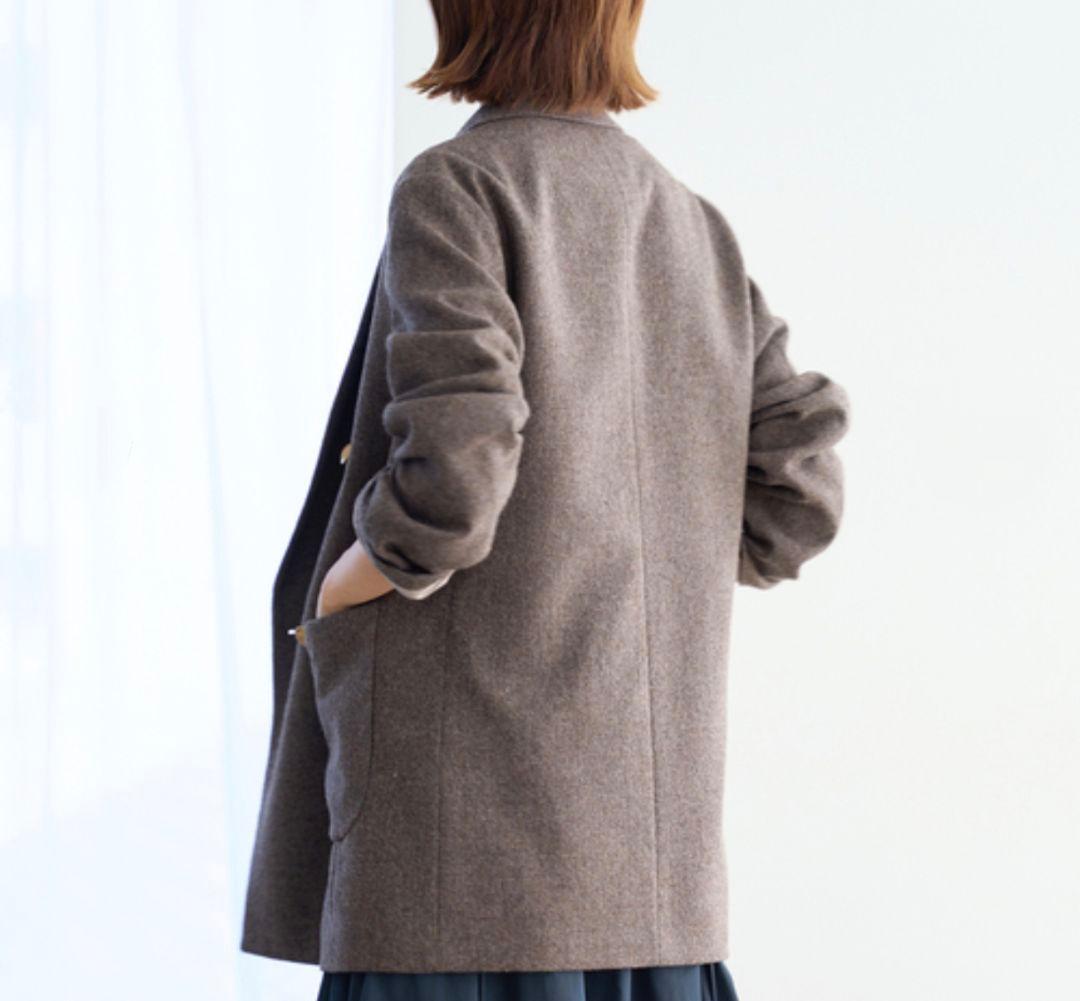 IENA イエナ 杢ツイード W前ジャケット ブラウン 38