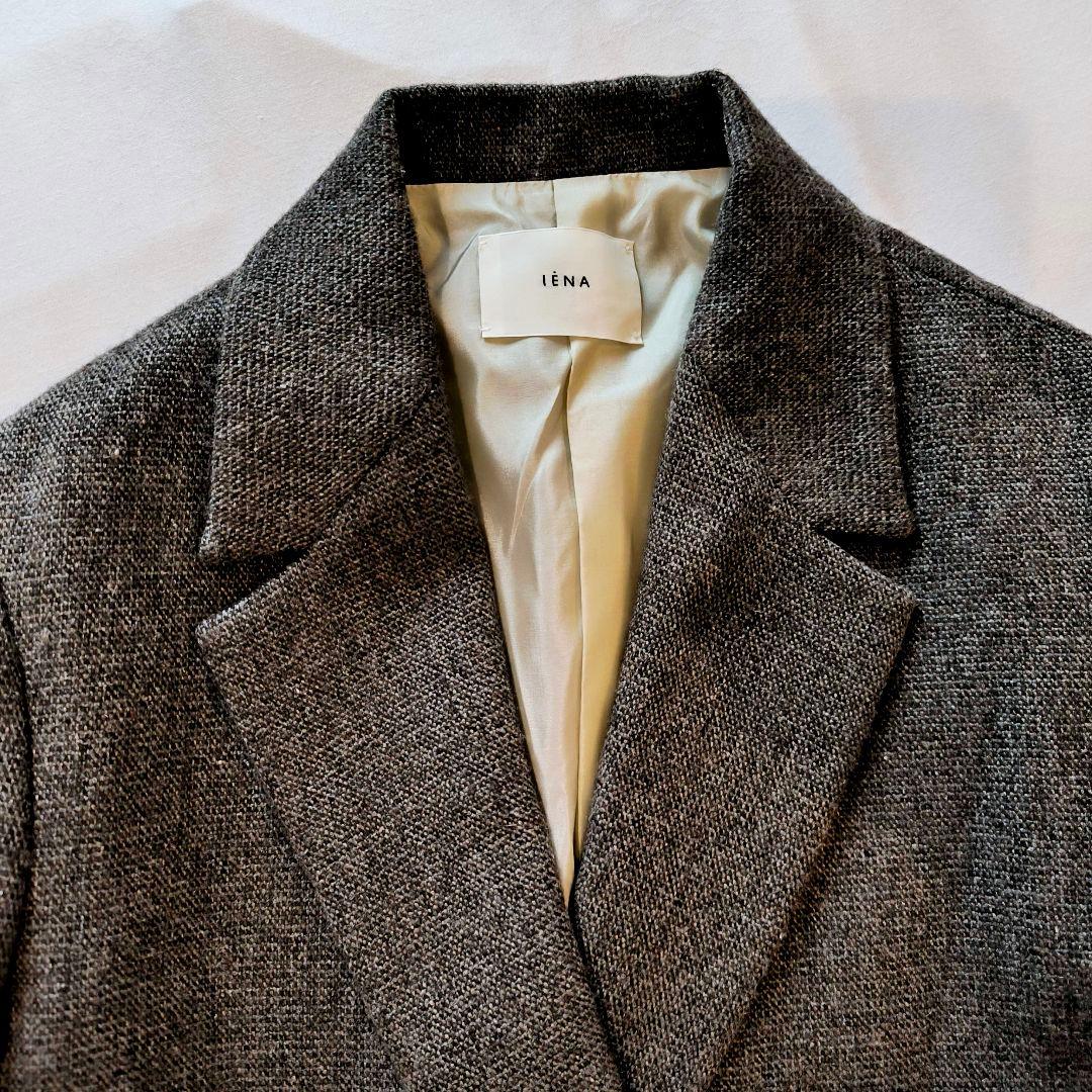IENA イエナ 杢ツイード W前ジャケット ブラウン 38