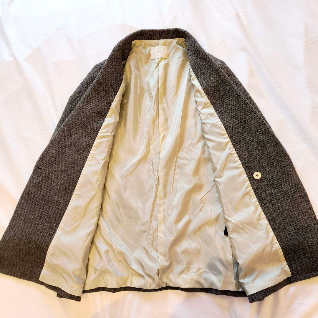 IENA イエナ 杢ツイード W前ジャケット ブラウン 38