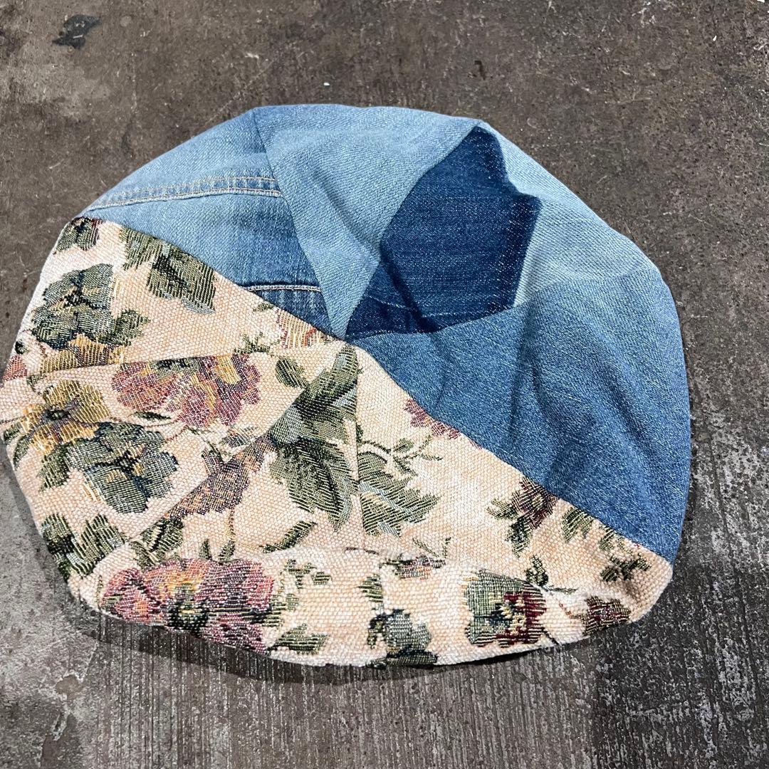 kapital ベレー帽　キャピタル　デニム　ゴブラン織　新品　パッチワーク
