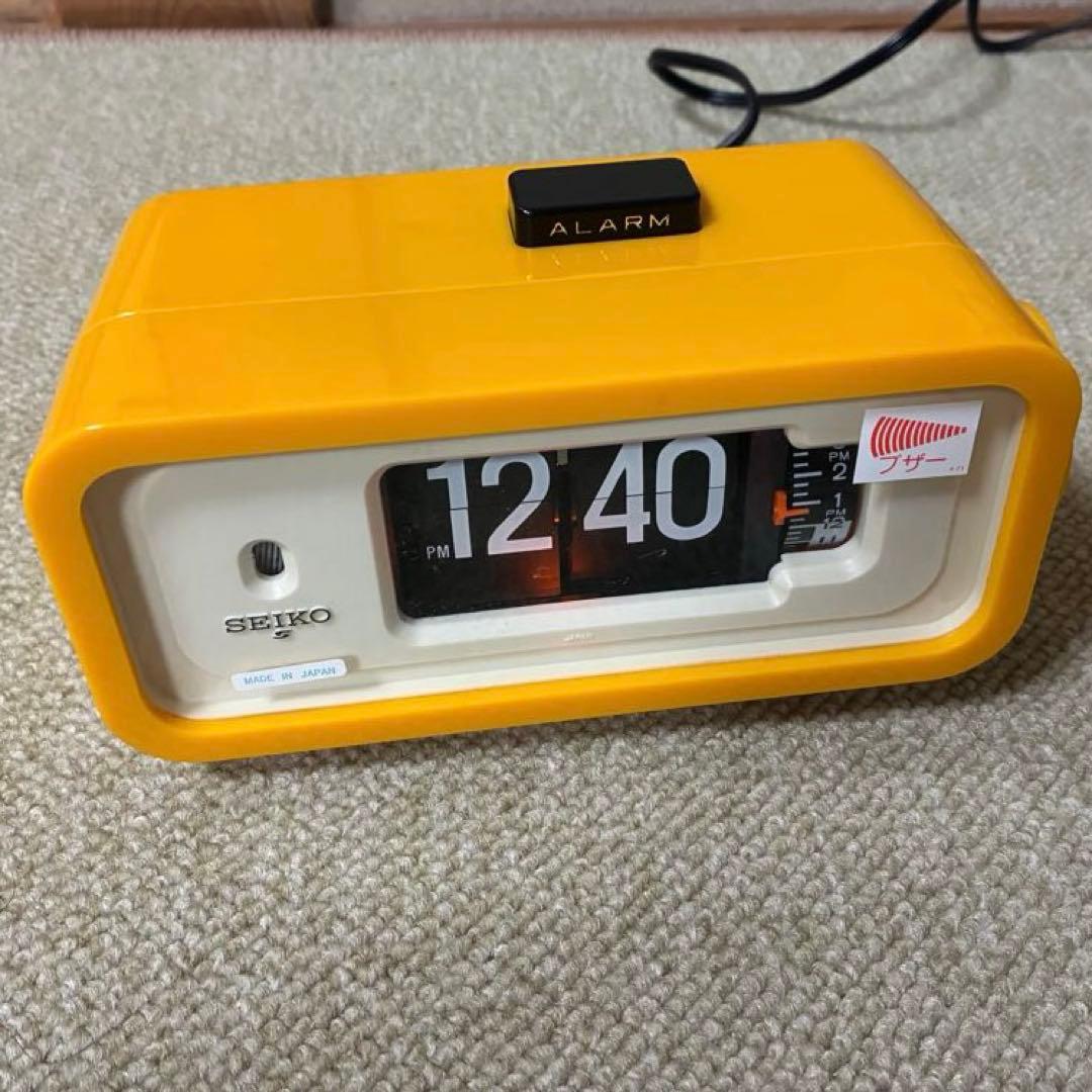SEIKO パタパタ時計 DP666 T 黄色 昭和レトロ