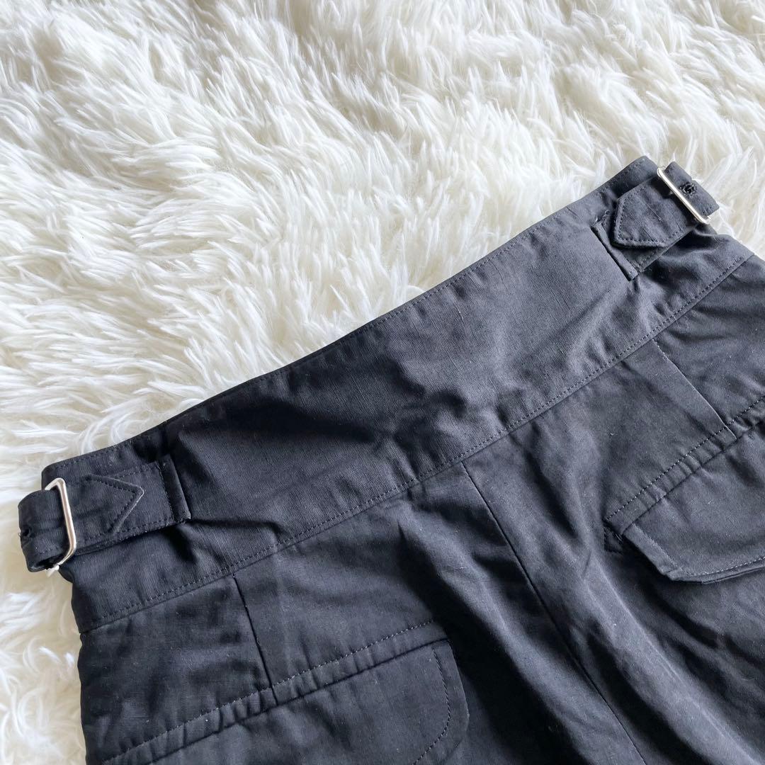 現行✨マディソンブルー　グルカショーツ　リネンブレンド　黒　01