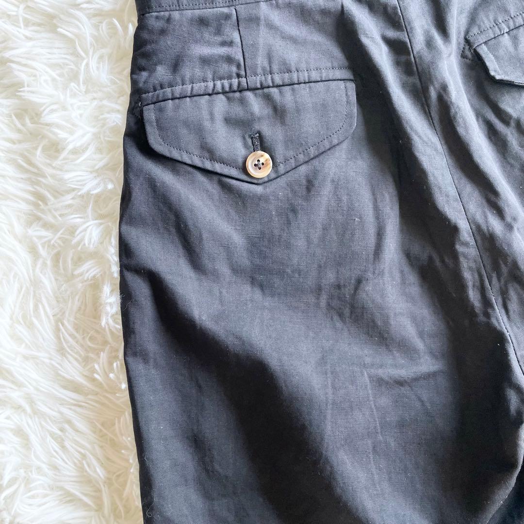 現行✨マディソンブルー　グルカショーツ　リネンブレンド　黒　01