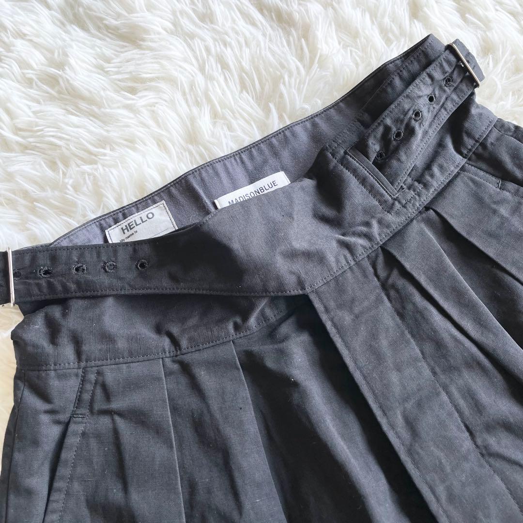 現行✨マディソンブルー　グルカショーツ　リネンブレンド　黒　01