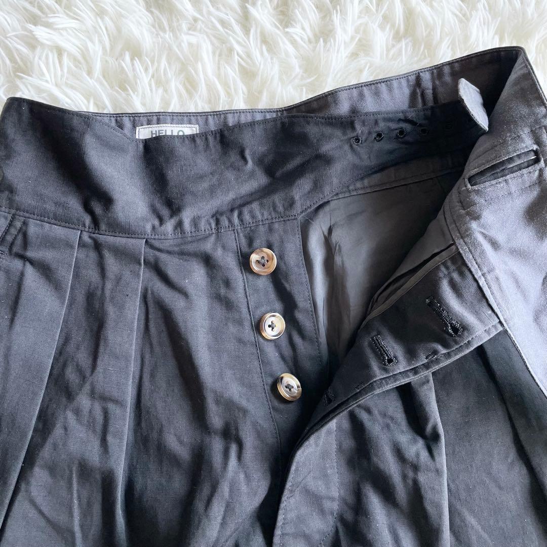 現行✨マディソンブルー　グルカショーツ　リネンブレンド　黒　01